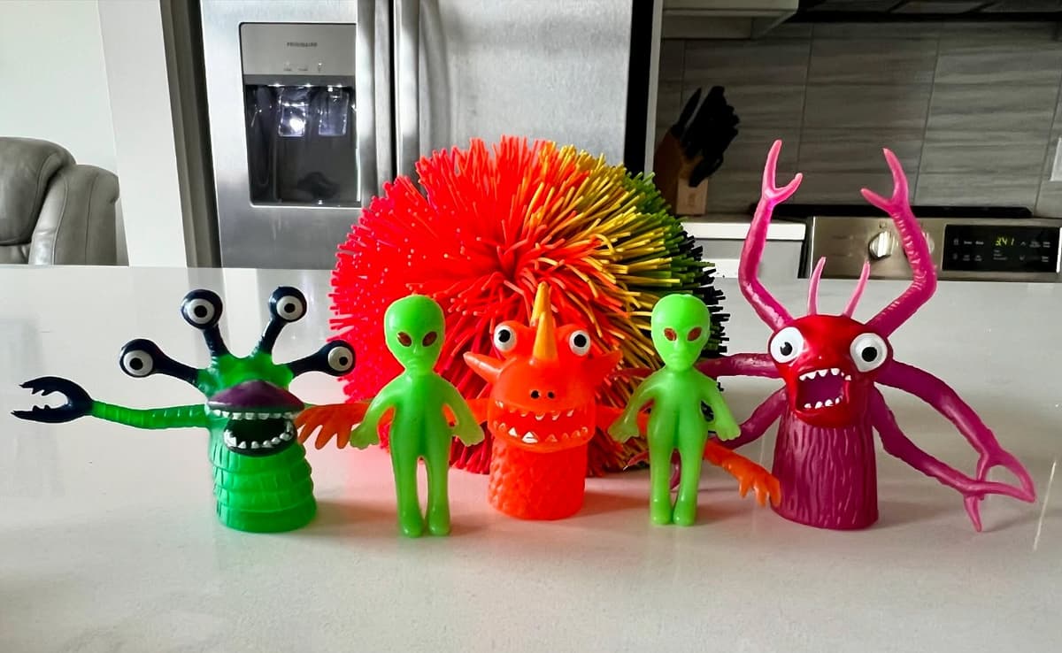 Ivan, Alien, Allen Junior, Alien, & Purple People Eater with Big Ol’ Koosh - Image 1